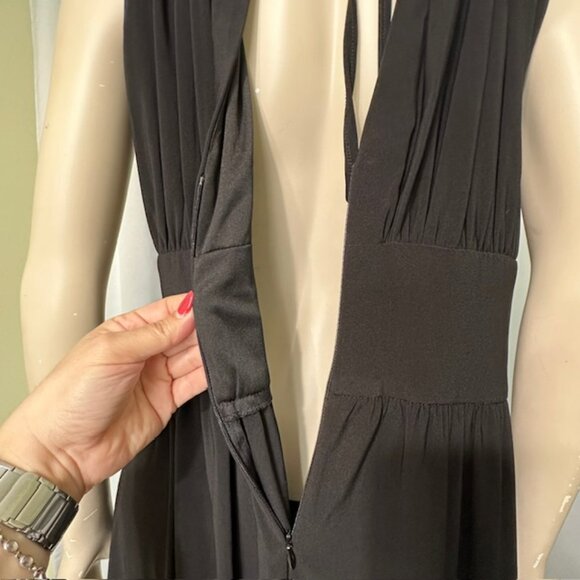 R&M Richards Black halter keyhole neckline sleeveless dress Woman Size 16W - Picture 4 of 9